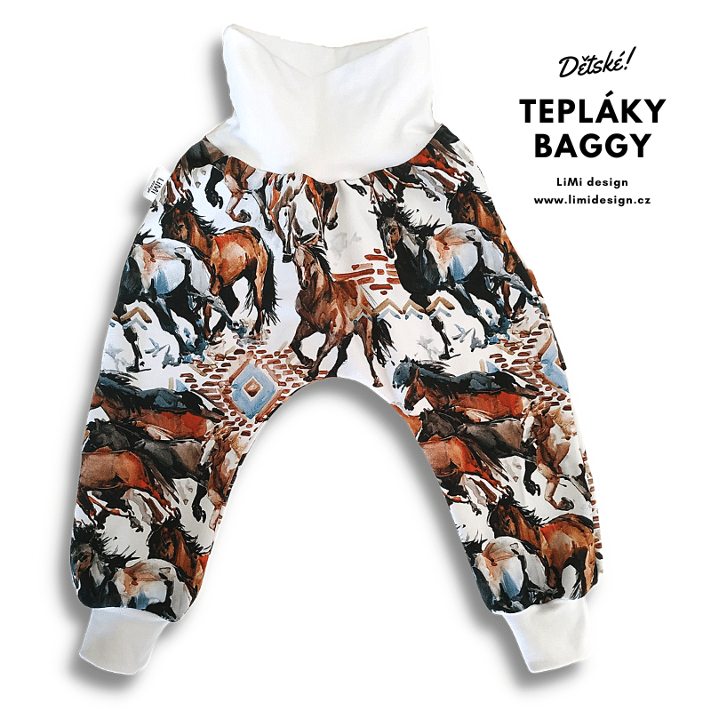Teplákové BAGGY, koně