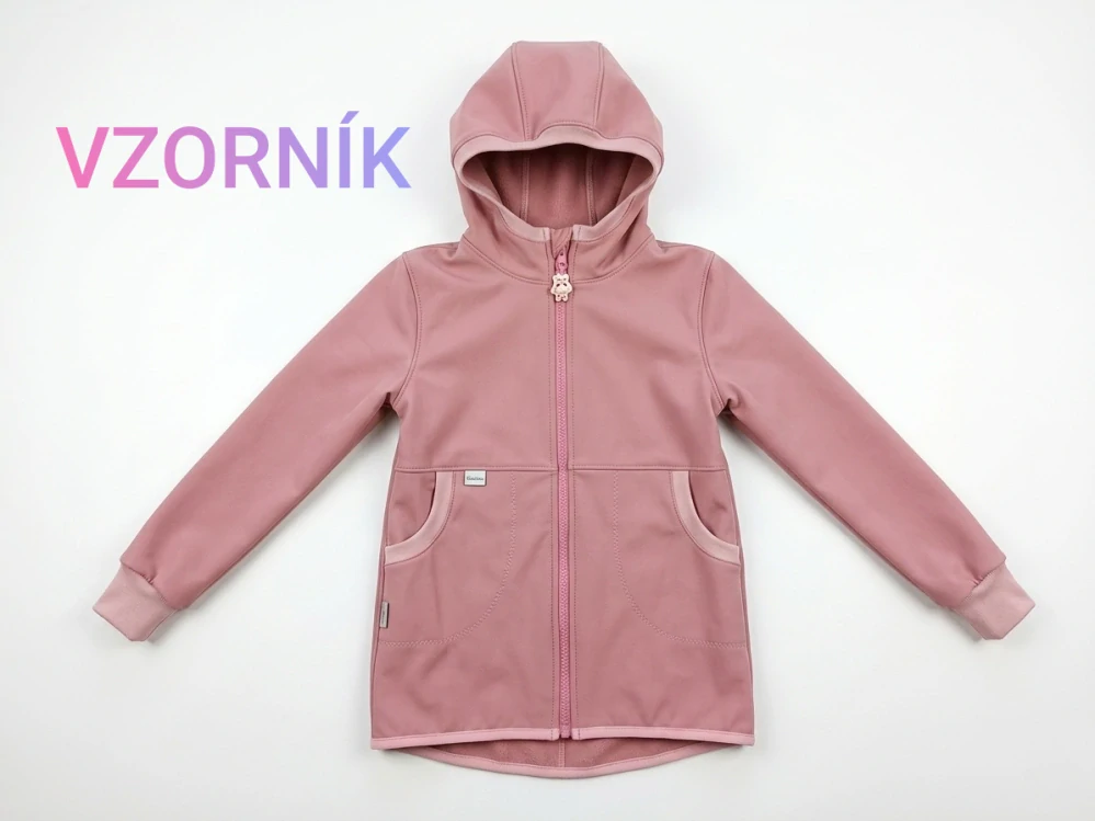 Dívčí softshellový kabátek s fleecem - VZORNÍK jednobarevný