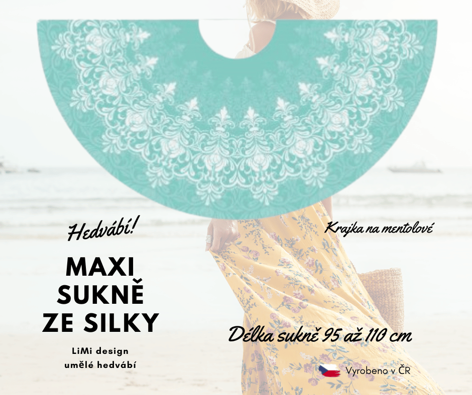 DLOUHÉ MAXI sukně z hedvábí SILKY - panelové