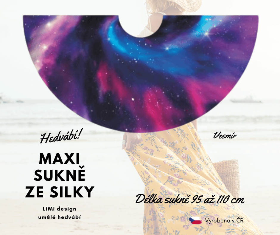 DLOUHÉ MAXI sukně z hedvábí SILKY - panelové