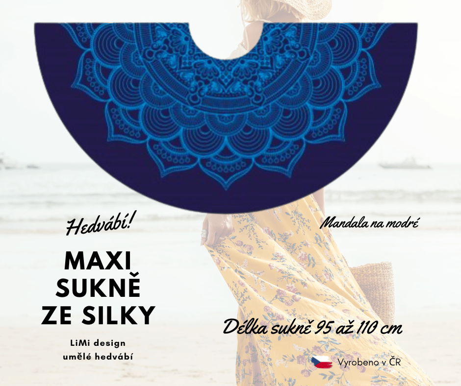DLOUHÉ MAXI sukně z hedvábí SILKY - panelové