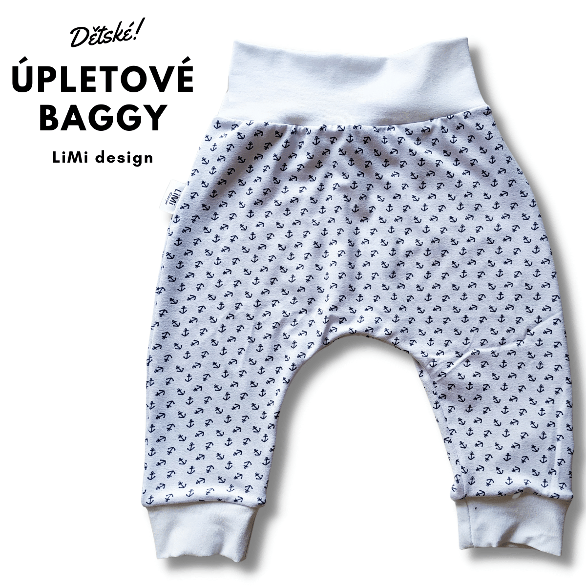 Úpletové BAGGY KOTVY, vhodné i na látkovou plenu