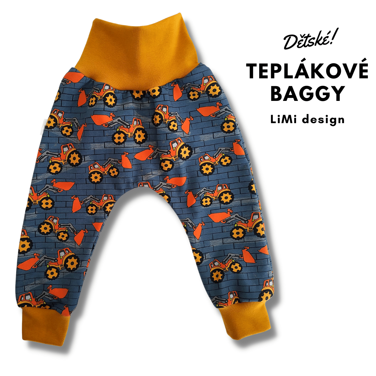 Teplákové BAGGY, nakladače, vhodné i na látkovou plenu