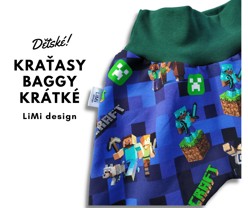 Teplákové KRAŤASY BAGGY, vhodné i na látkovou plenu