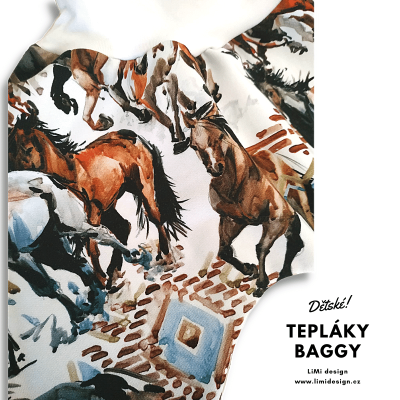Teplákové BAGGY, koně