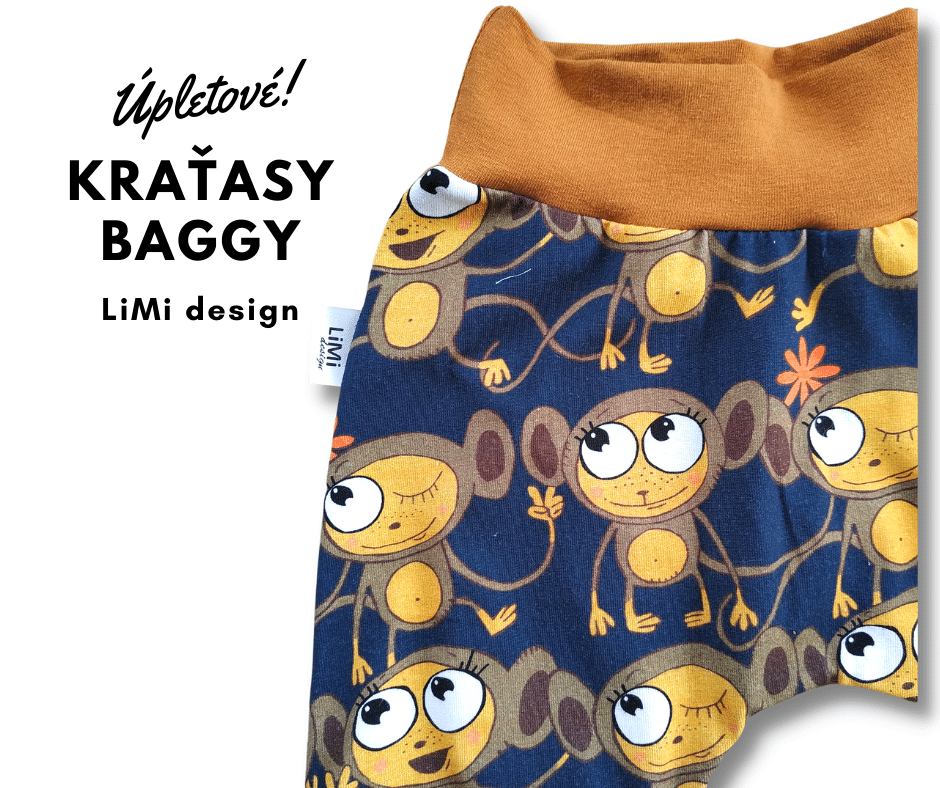 Úpletové KRAŤASY BAGGY, opičky