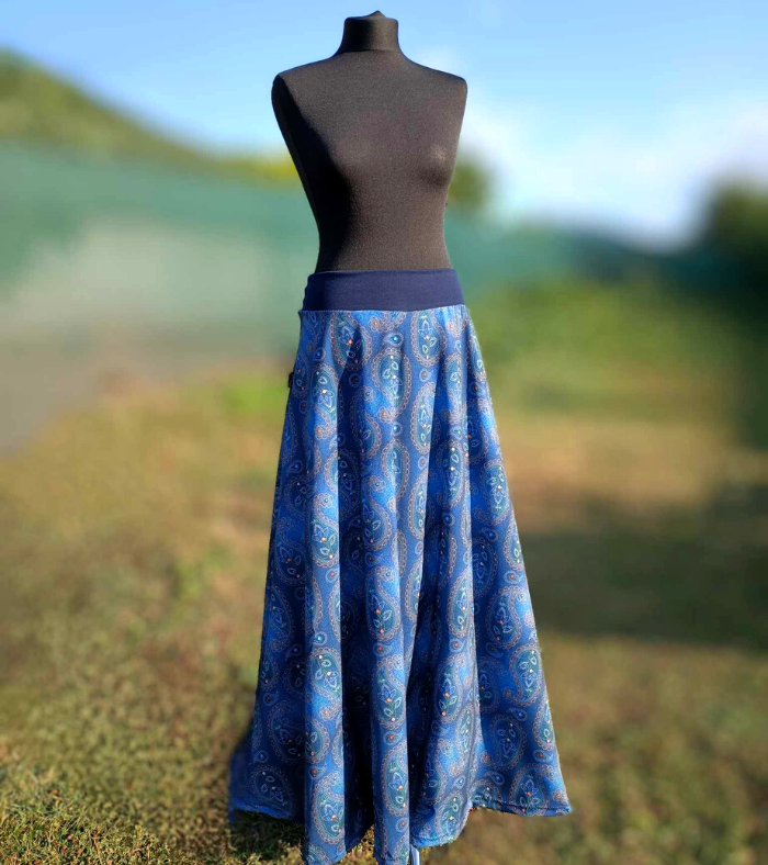 DLOUHÉ MAXI sukně z hedvábí SILKY - celoplošné