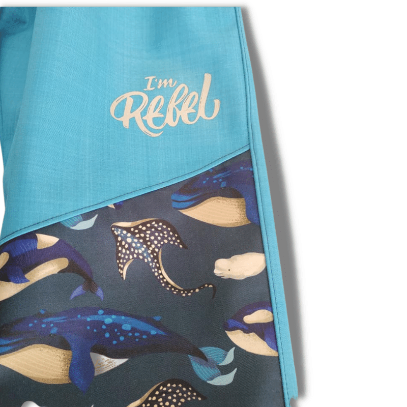 Chlapecké jarní softshellové kalhoty - modré MOŘSKÝ SVĚT / I´m Rebel