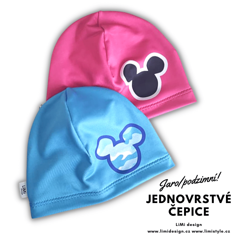 Jaro/podzimní jednovrstvá čepice AUTA na tmavé