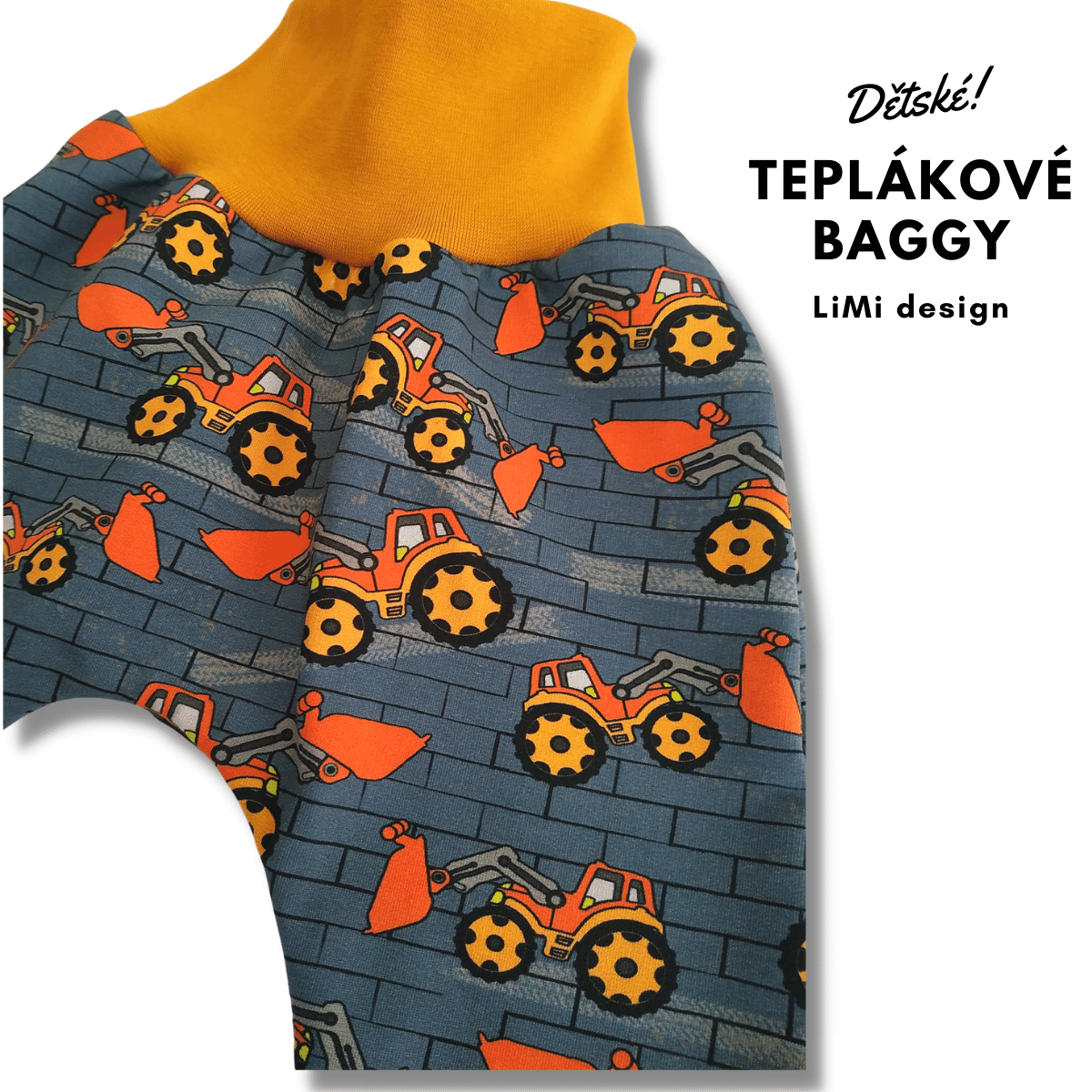 Teplákové BAGGY, nakladače, vhodné i na látkovou plenu