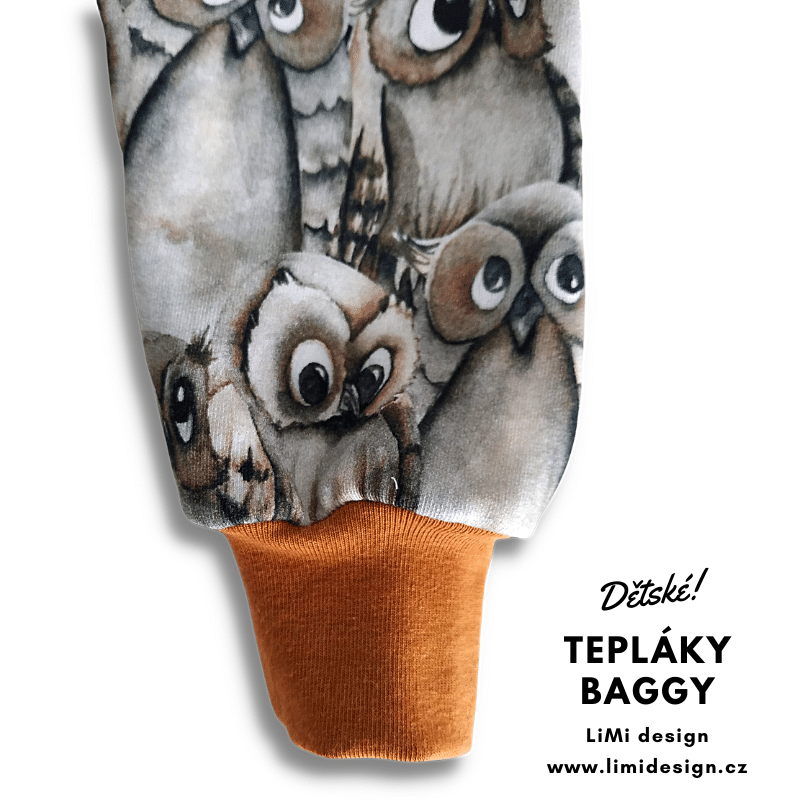 Teplákové BAGGY, sovy