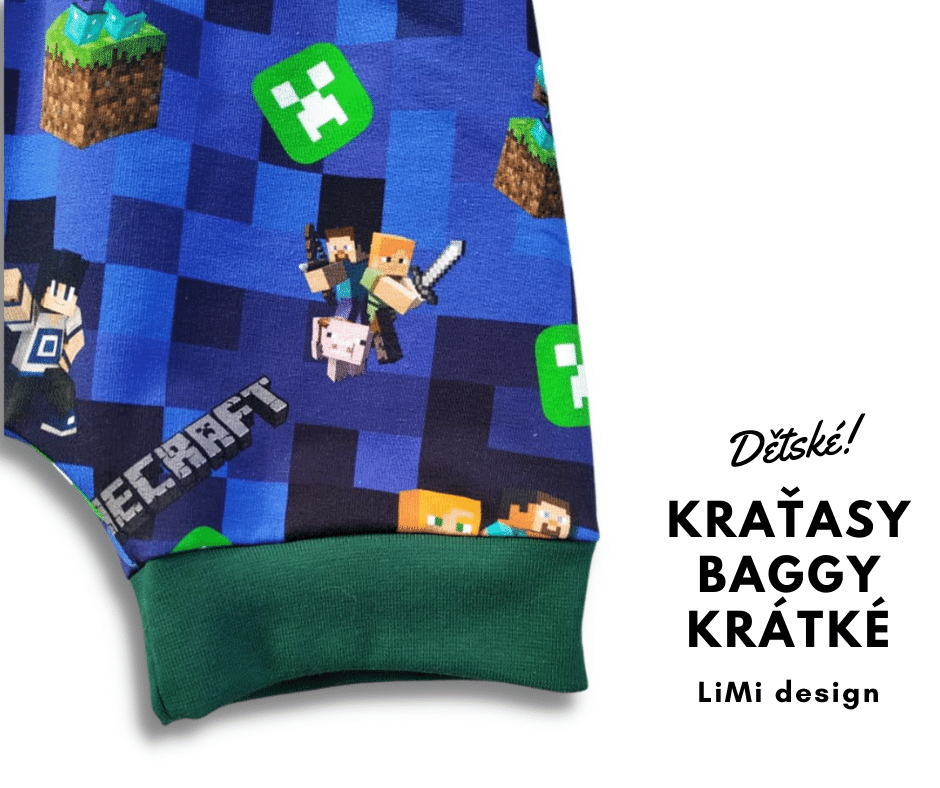 Teplákové KRAŤASY BAGGY, vhodné i na látkovou plenu