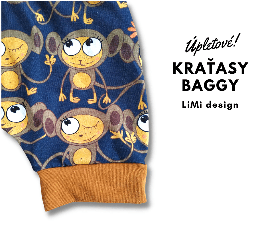 Úpletové KRAŤASY BAGGY, opičky