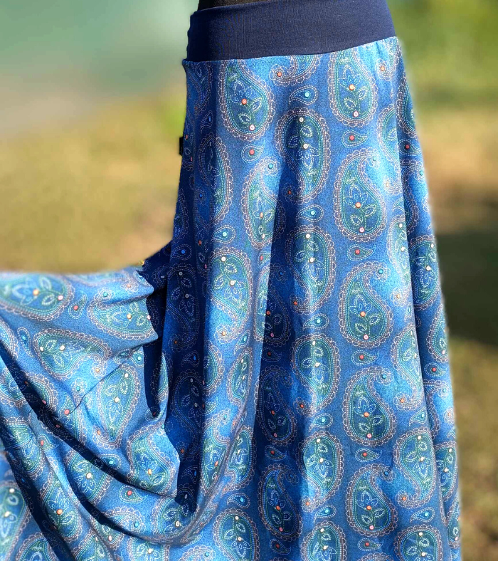 DLOUHÉ MAXI sukně z hedvábí SILKY - celoplošné