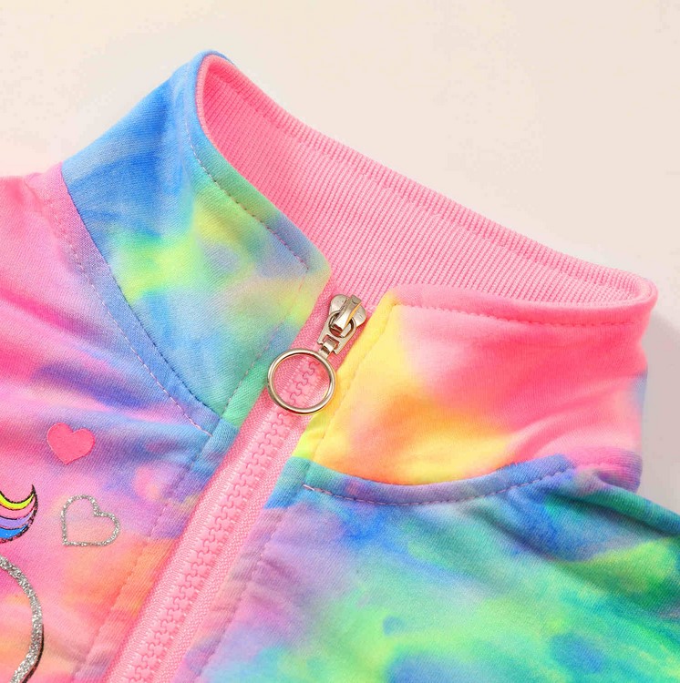 Dívčí mikina batik - jednorožec UNICORN, růžová, vel 98