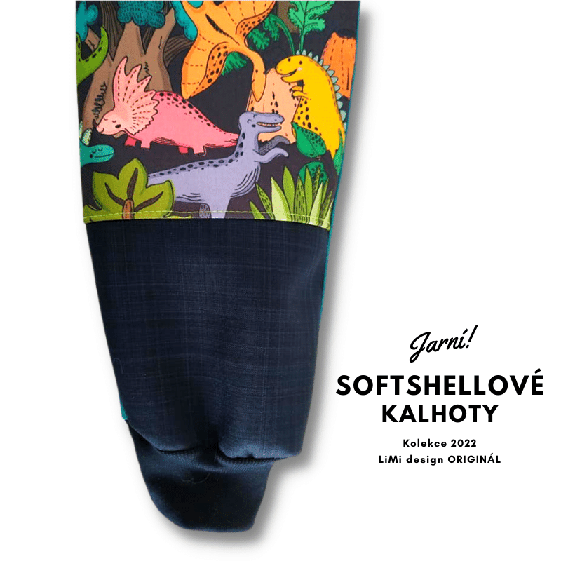 Chlapecké jarní softshellové kalhoty - zelené DINO / I´m Rebel