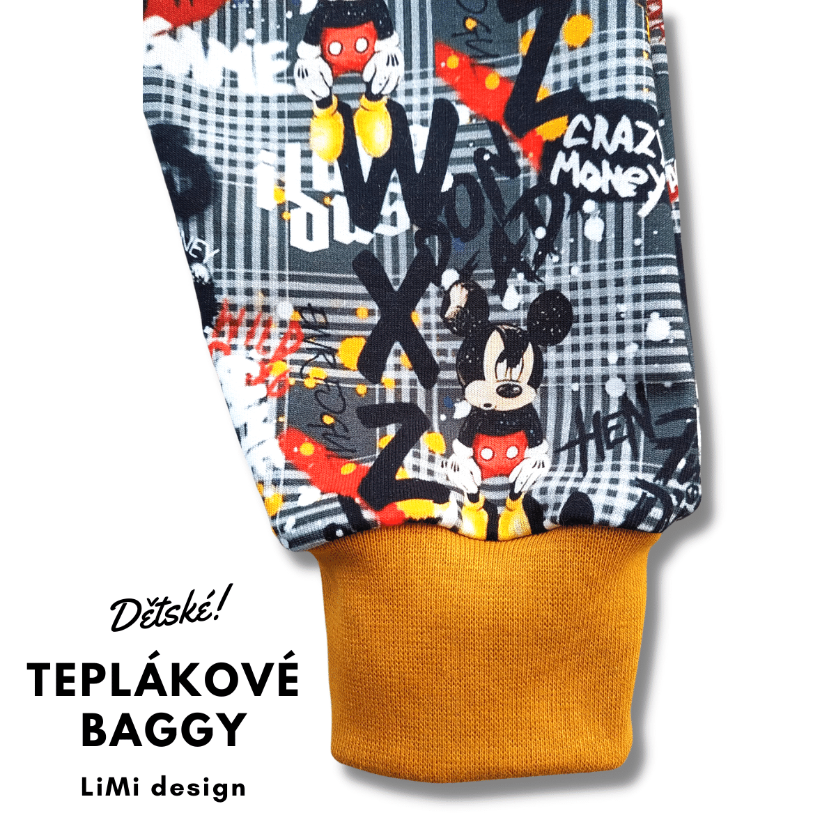 Teplákové BAGGY MICK graffity, vhodné i na látkovou plenu