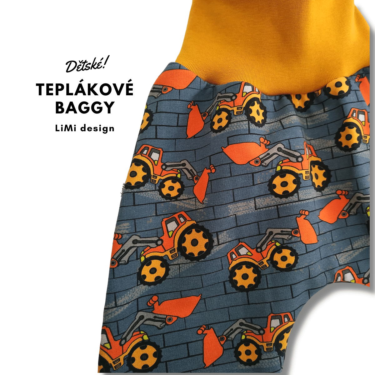 Teplákové BAGGY, nakladače, vhodné i na látkovou plenu