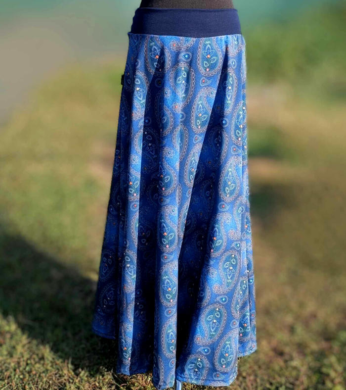 DLOUHÉ MAXI sukně z hedvábí SILKY - celoplošné