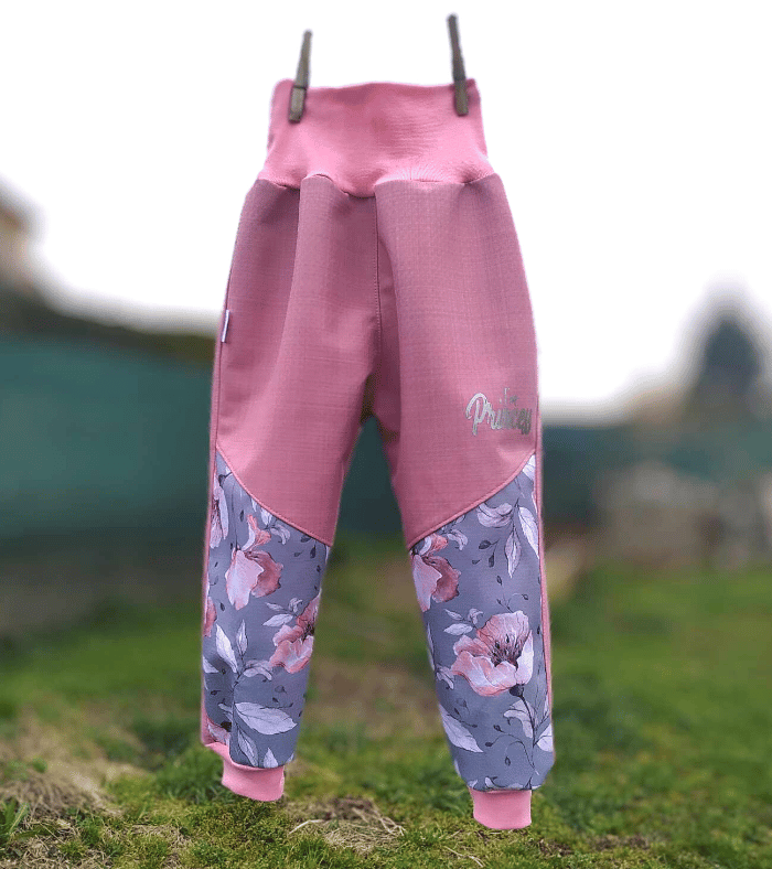 Dívčí jarní softshellové kalhoty - růžové / ....I´m Princess