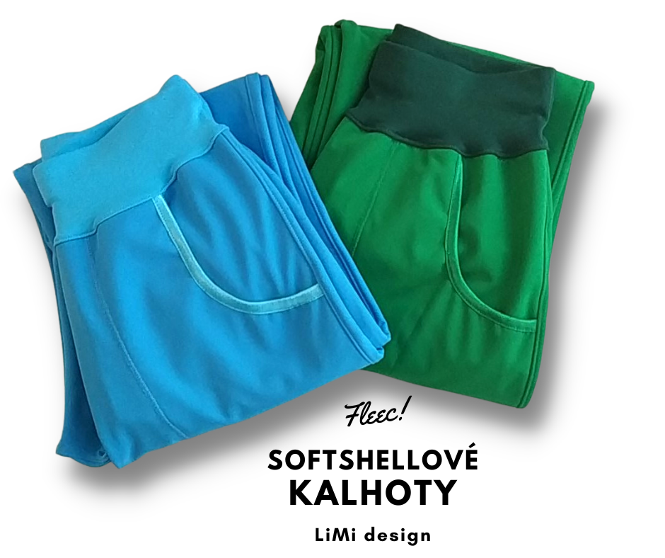 VZORNÍK na softshellové kalhoty s fleecem jednobarevné a kapsami, CHLAPECKÉ